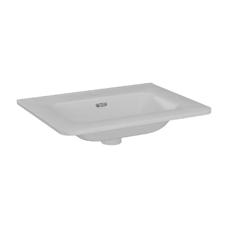Linie Baro Curvo plan simple porcelaine Blanc Brillant 60 x 46 cm