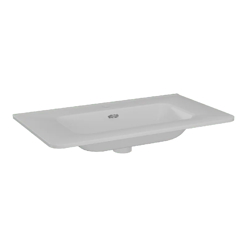 Linie Baro Curvo plan simple porcelaine Blanc Brillant 80 x 46 cm