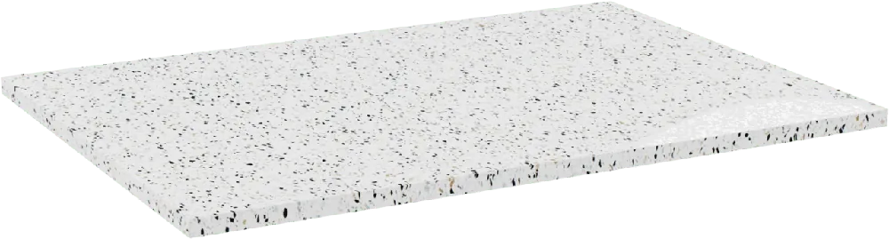 Storke Tavola tablette simple blanc/noir terrazzo mat 75 x 52 cm