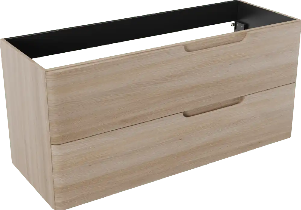 Linie Curvo meuble sous-vasque suspendu 120 x 46 cm chêne clair 2 tiroirs
