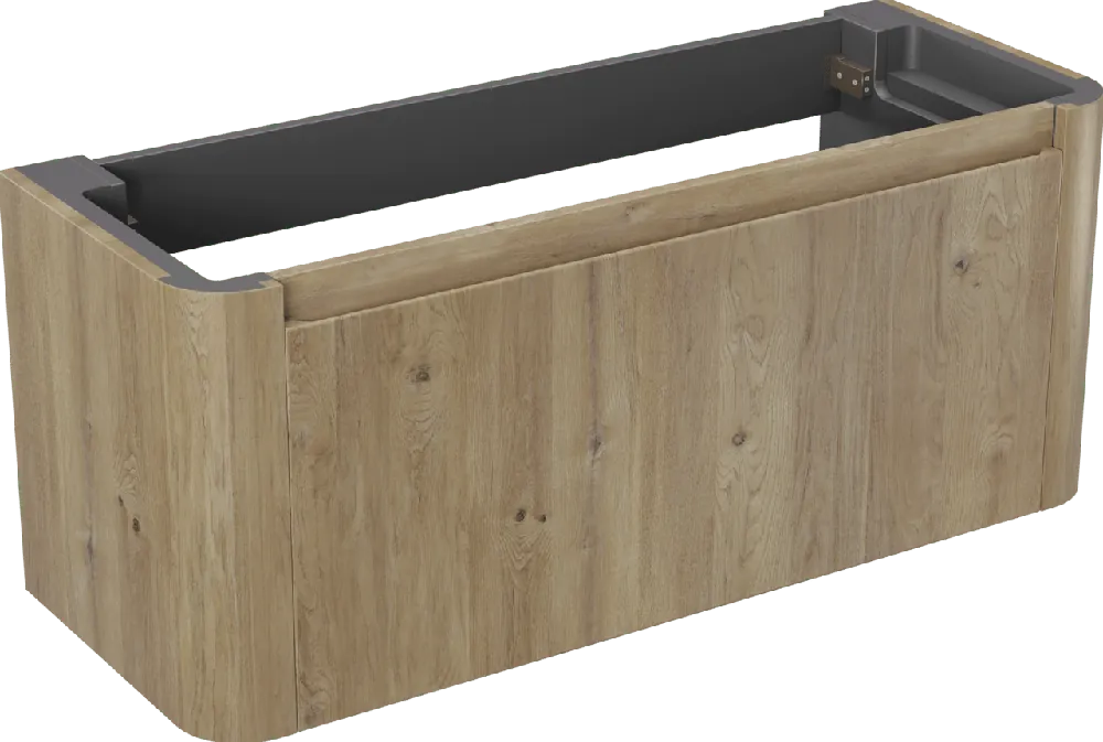 Storke Soft meuble sous-vasque suspendu 120 x 46 cm Chêne brut 2 tiroirs