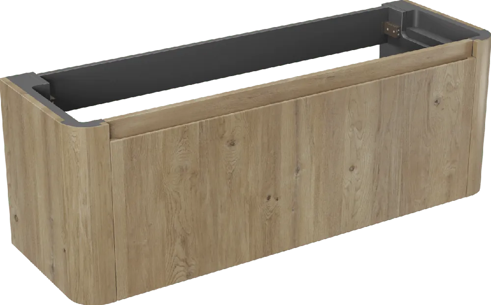 Storke Soft meuble sous-vasque suspendu 140 x 46 cm Chêne brut 2 tiroirs