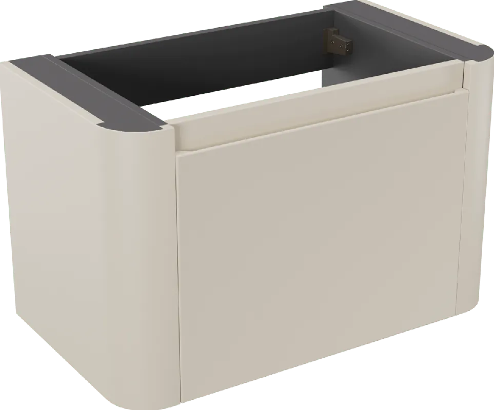 Storke Soft meuble sous-vasque suspendu 80 x 46 cm Sand mat 2 tiroirs