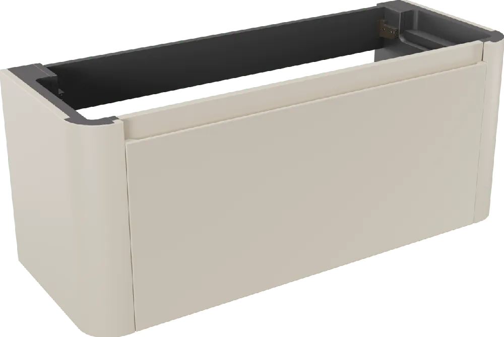 Storke Soft meuble sous-vasque suspendu 120 x 46 cm Sand mat 2 tiroirs