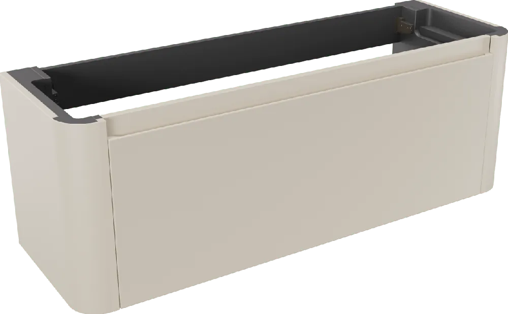 Storke Soft meuble sous-vasque suspendu 140 x 46 cm Sand mat 2 tiroirs