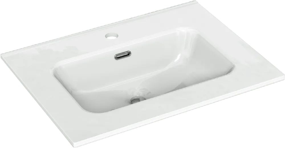 Linie Baro plan simple porcelaine blanc brllant 60 x 46 cm