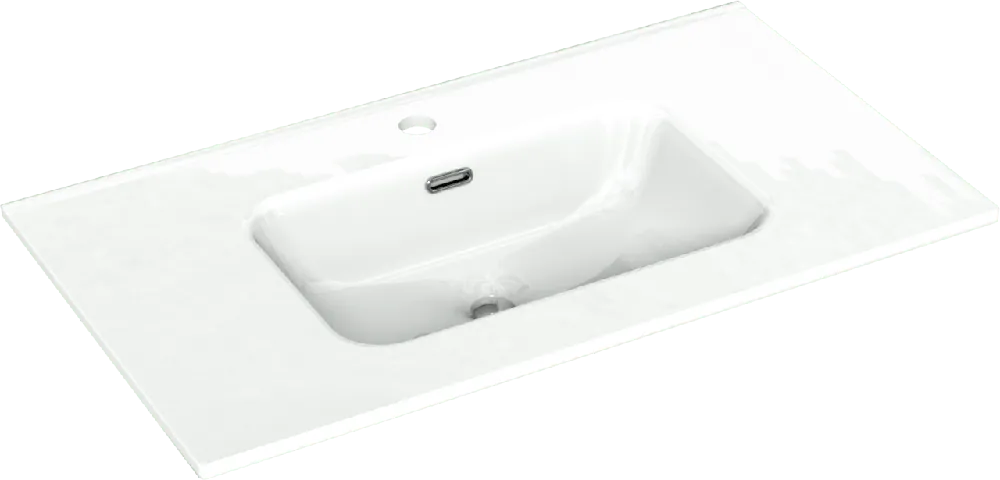 Linie Baro plan simple porcelaine blanc brllant 80 x 46 cm