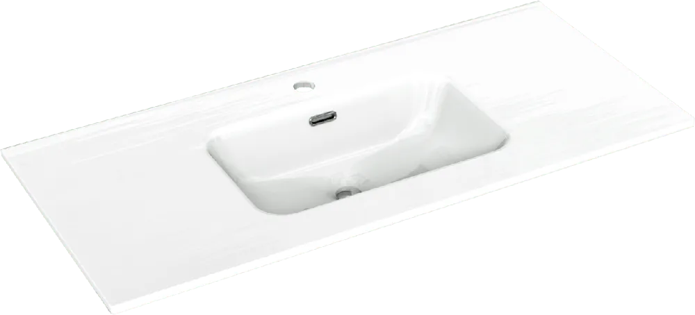 Linie Baro plan simple porcelaine blanc brllant 100 x 46 cm