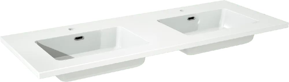 Storke Diva double vasque marbre composite brillant 120 x 46 cm