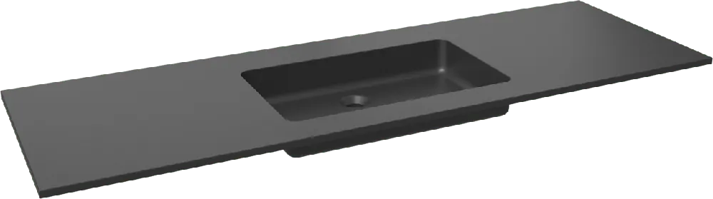 Storke Scuro plan simple quartz mat 155 x 52 cm