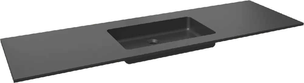 Storke Scuro plan simple quartz mat 165 x 52 cm