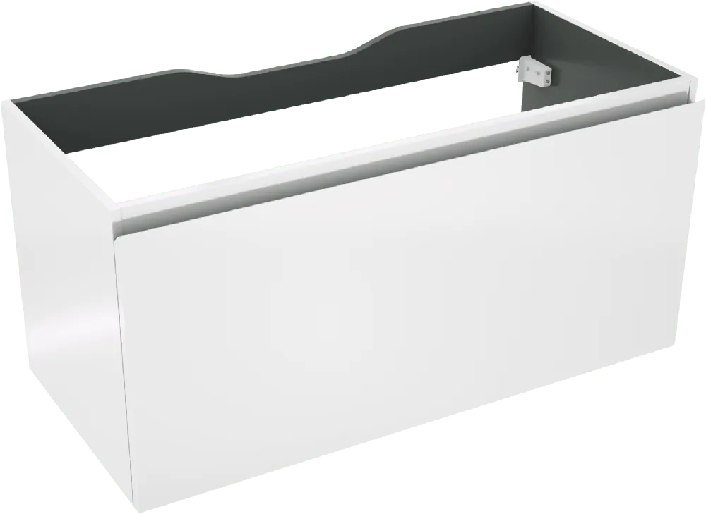 Linie Lado meuble sous-vasque suspendu 100 x 46 cm Blanc Brillant 1 tiroir
