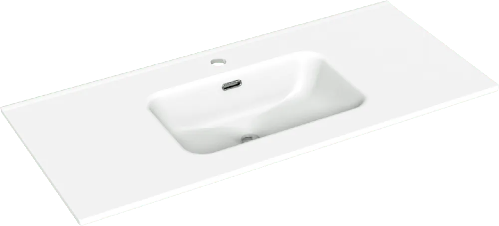 Linie Baro plan simple porcelaine blanc mat 100 x 46 cm
