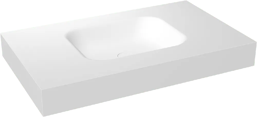 Balmani Arcato plan simple mat Solid Surface 90 x 55 cm, bonde non incluse