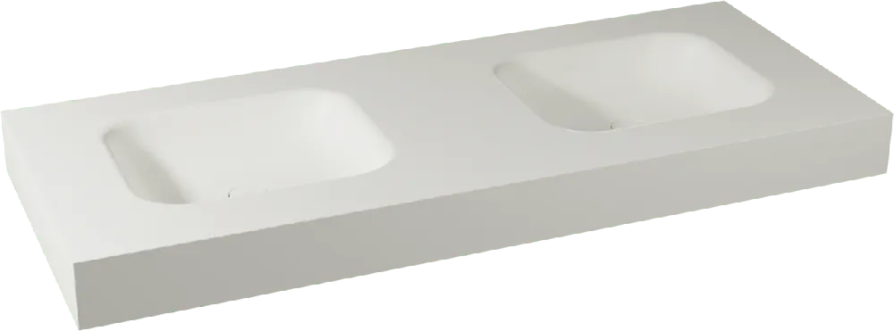 Balmani Arcato plan Solid Surface 135 x 55 cm, bonde non incluse