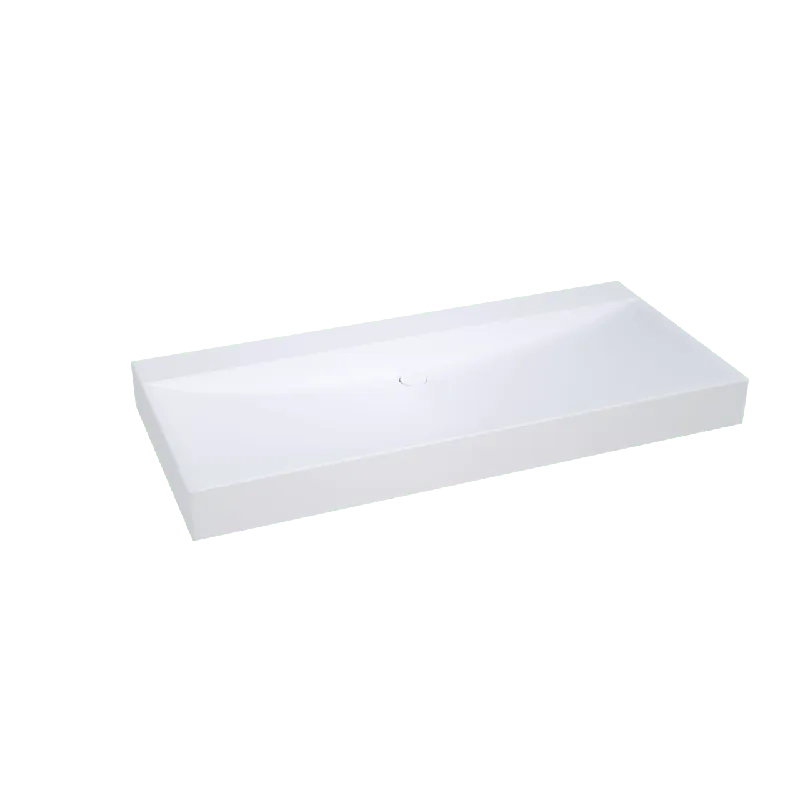 Balmani Wave plan simple pour 2 trous de robinet mat Solid Surface 120 x 55 cm