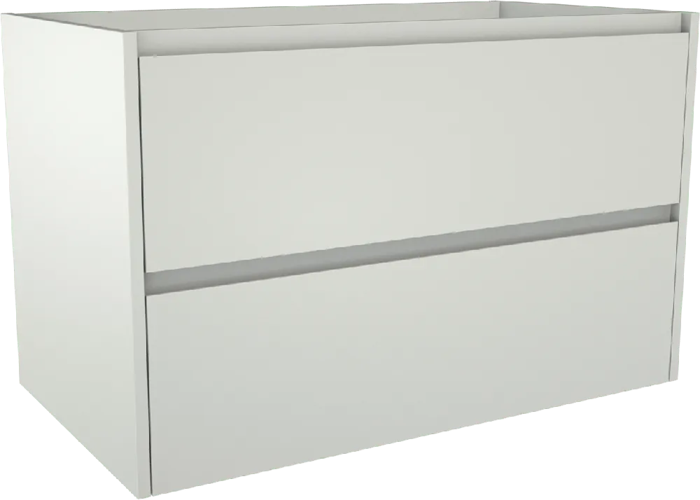 Storke Seda meuble sous-vasque suspendu 95 x 52 cm blanc mat 2 tiroirs