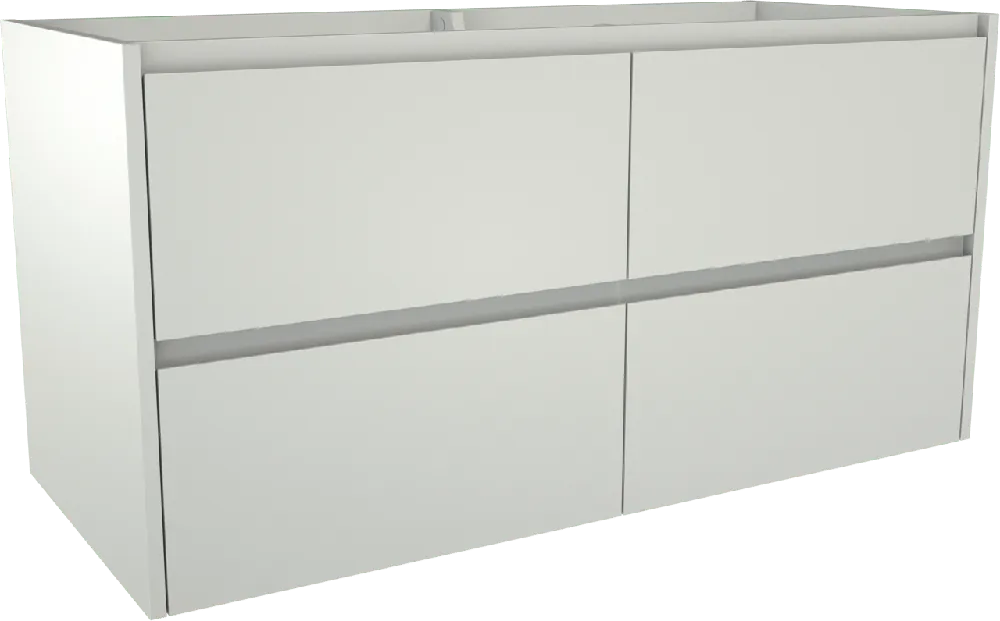 Storke Seda meuble sous-vasque suspendu 120 x 52 cm blanc mat 4 tiroirs