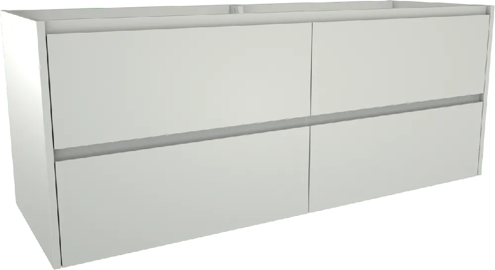Storke Seda meuble sous-vasque suspendu 150 x 52 cm blanc mat 4 tiroirs