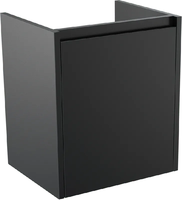 Storke Seda meuble sous-vasque suspendu 45 x 35 cm Noir Mat porte
