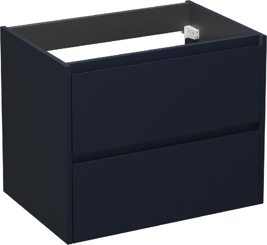 Storke Seda meuble sous-vasque suspendu 75 x 52 cm bleu nuit 2 tiroirs