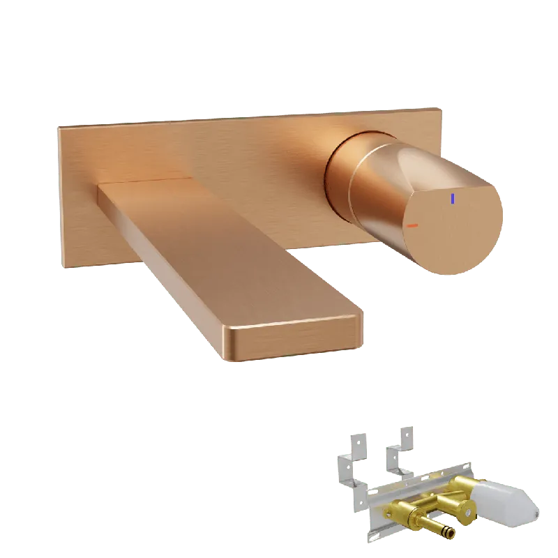 Blaufoss Eris EcoStart robinet de lavabo encastré Brushed Rosegold incl élément intégré