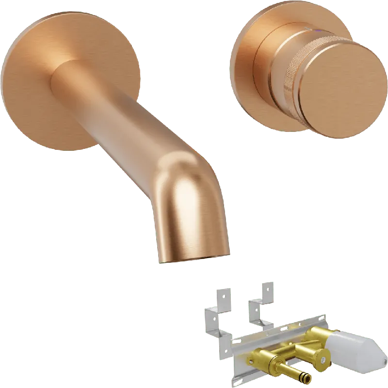 Blaufoss Pavilion robinet mural lavabo Brushed Rosegold incl élément intégré