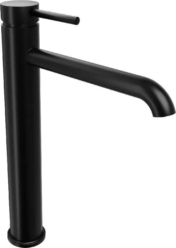 Blaufoss Round robinet de lavabo haut noir mat
