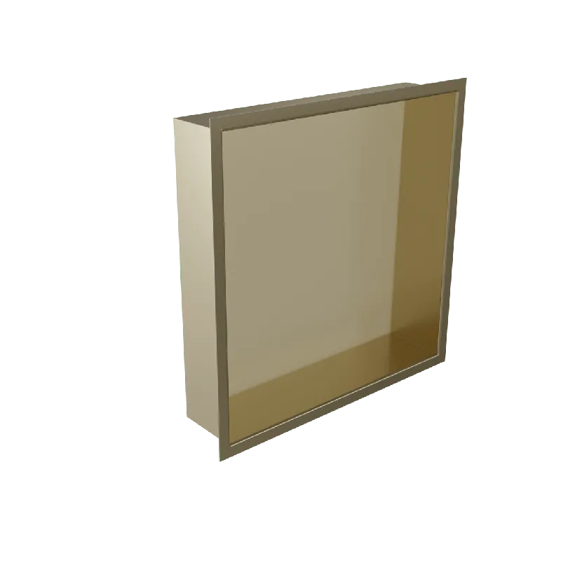 Blaufoss Box Niche encastrée, 30 x 30 cm, Brushed Champagne Gold