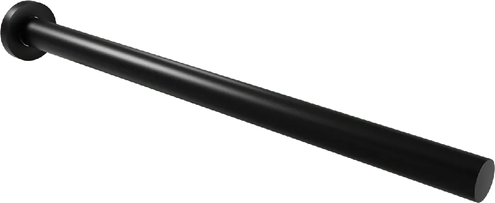 Blaufoss Noma Tube porte-serviette simple Noir Mat 41 cm