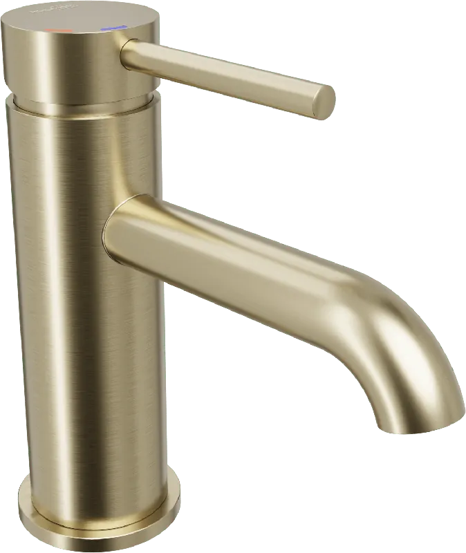 Blaufoss Round EcoStart robinet de lavabo standard Brushed Champagne Gold