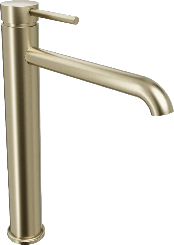 Blaufoss Round robinet de lavabo surélevé Brushed Champagne Gold