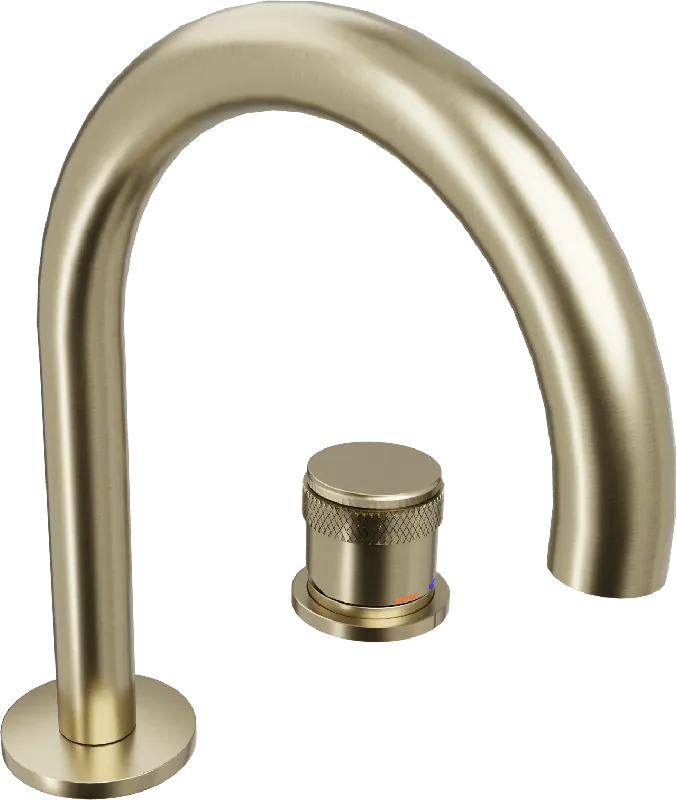 Blaufoss Pavilion Curve robinet de lavabo standard Brushed Champagne Gold
