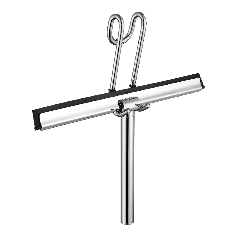 Blaufoss raclette de douche chrome avec système de suspension sur paroi de douche