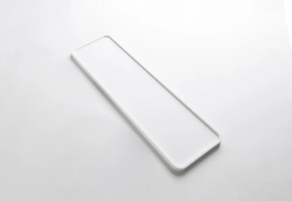 Balmani Testa plateau à cosmétiques blanc Solid Surface 45 x 14 cm