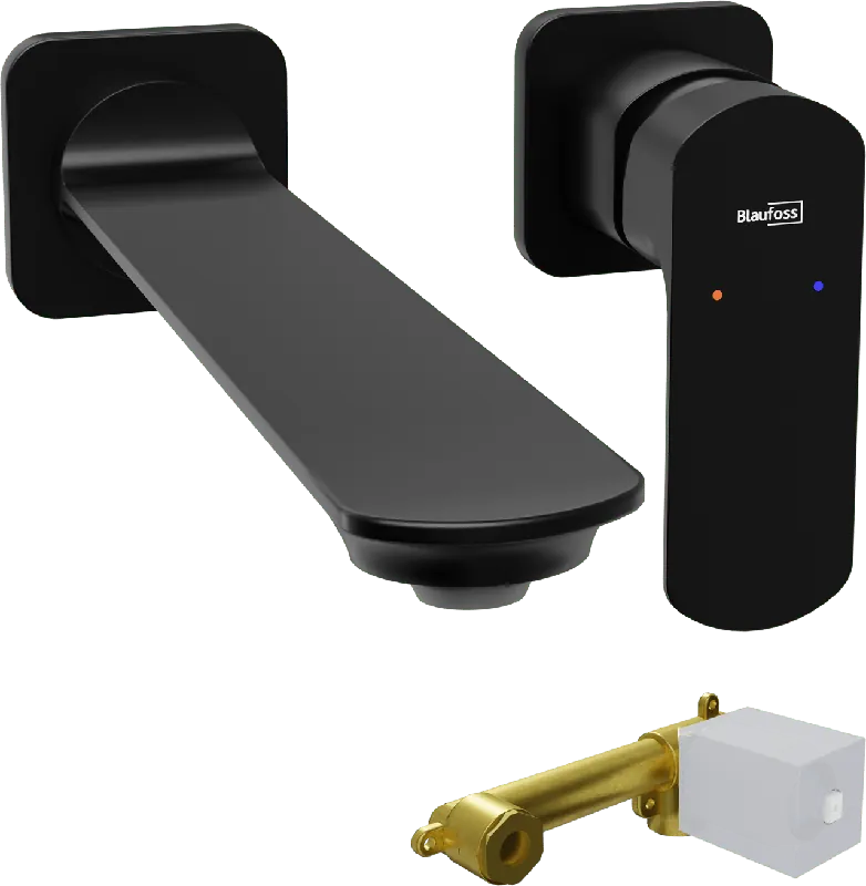 Blaufoss Bodan robinet de lavabo encastré noir mat incl élément intégré