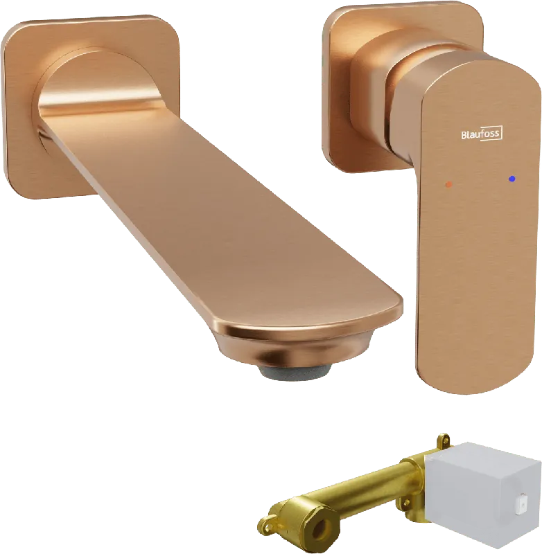 Blaufoss Bodan robinet de lavabo encastré brushed rosegold incl élément intégré