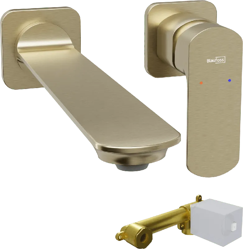 Blaufoss Bodan robinet de lavabo encastré brushed champagne gold incl élément intégré