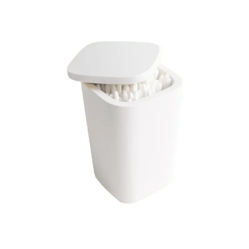 Balmani Testa pot à coton blanc mat Solid Surface 7 x 10,5 cm