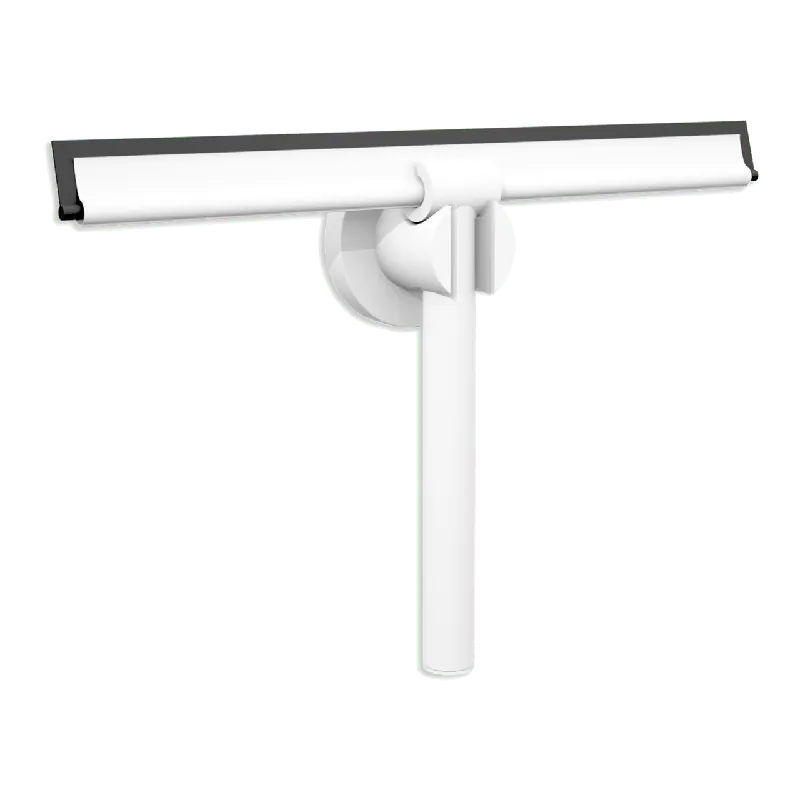 Blaufoss raclette de douche blanc avec système de suspension pour fixation murale