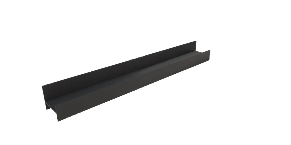 Blaufoss Blackline Tilli étagère murale noir mat 60 x 6,8 cm