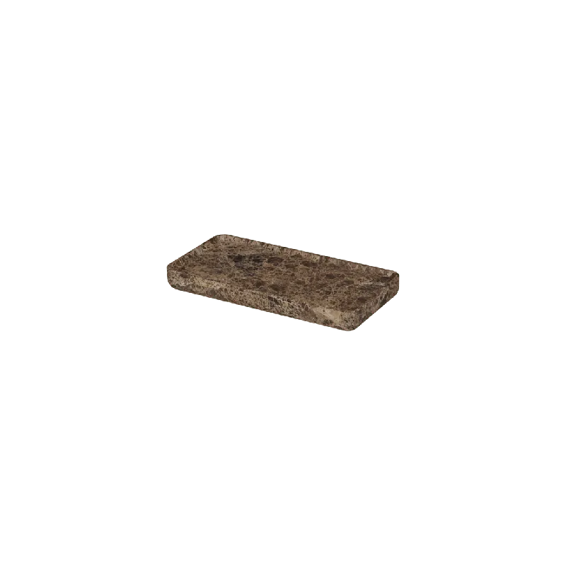 Balmani Tray étagère murale Marbre Dark Emperador 25 x 12 cm