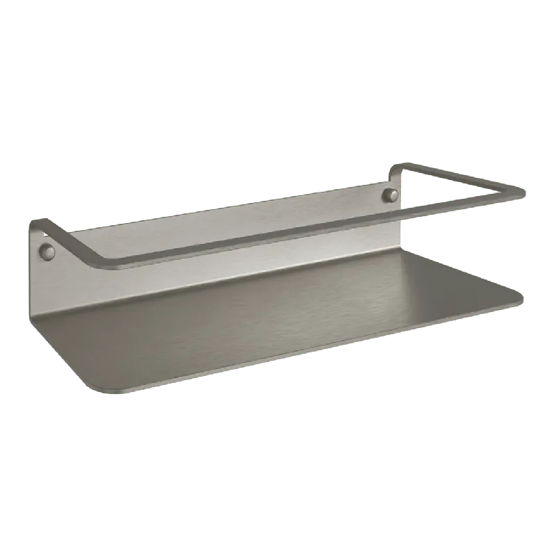 Blaufoss Tika porte-shampooing seul avec fixation murale Brushed Coolmetal