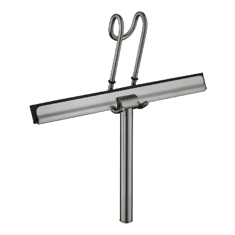 Blaufoss raclette de douche Brushed Coolmetal avec système de suspension sur paroi de douche