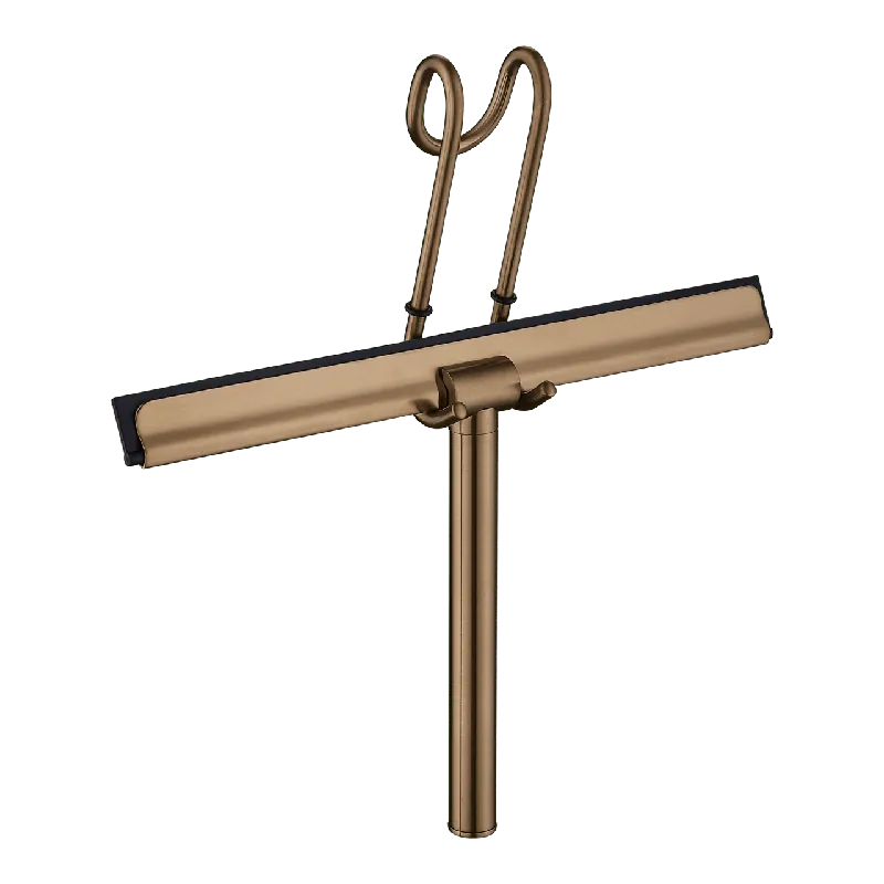 Blaufoss raclette de douche Brushed RoseGold avec système de suspension sur paroi de douche