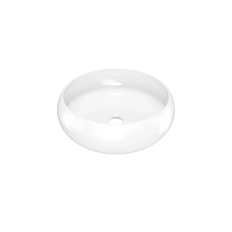 Luca Varess Vita vasque à poser porcelaine blanc brllant rond Ø 36 cm