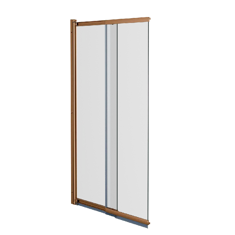 Luca Varess Vetras pare-baignoire extensible 100 cm verre transparent profilé Rosegold brossé