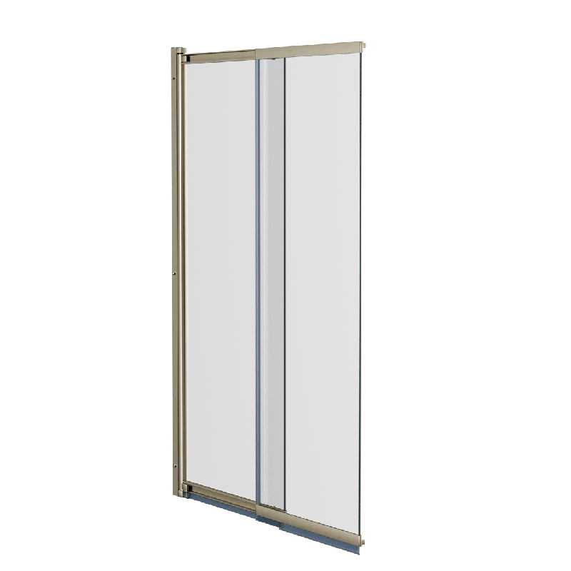 Luca Varess Vetras pare-baignoire extensible 100 cm verre transparent profilé Champagne Gold brossé