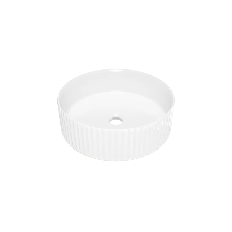 Luca Varess Verona vasque à poser porcelaine blanc brllant rond Ø 36 cm