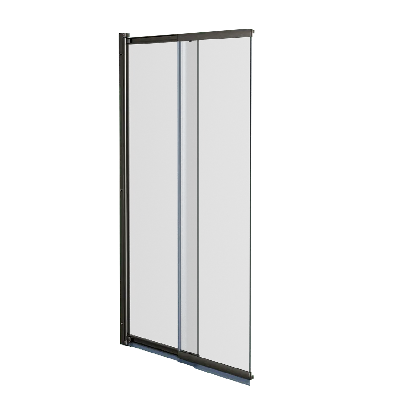 Luca Varess Vetras pare-baignoire extensible 100 cm verre transparent profilé Gunmetal brossé